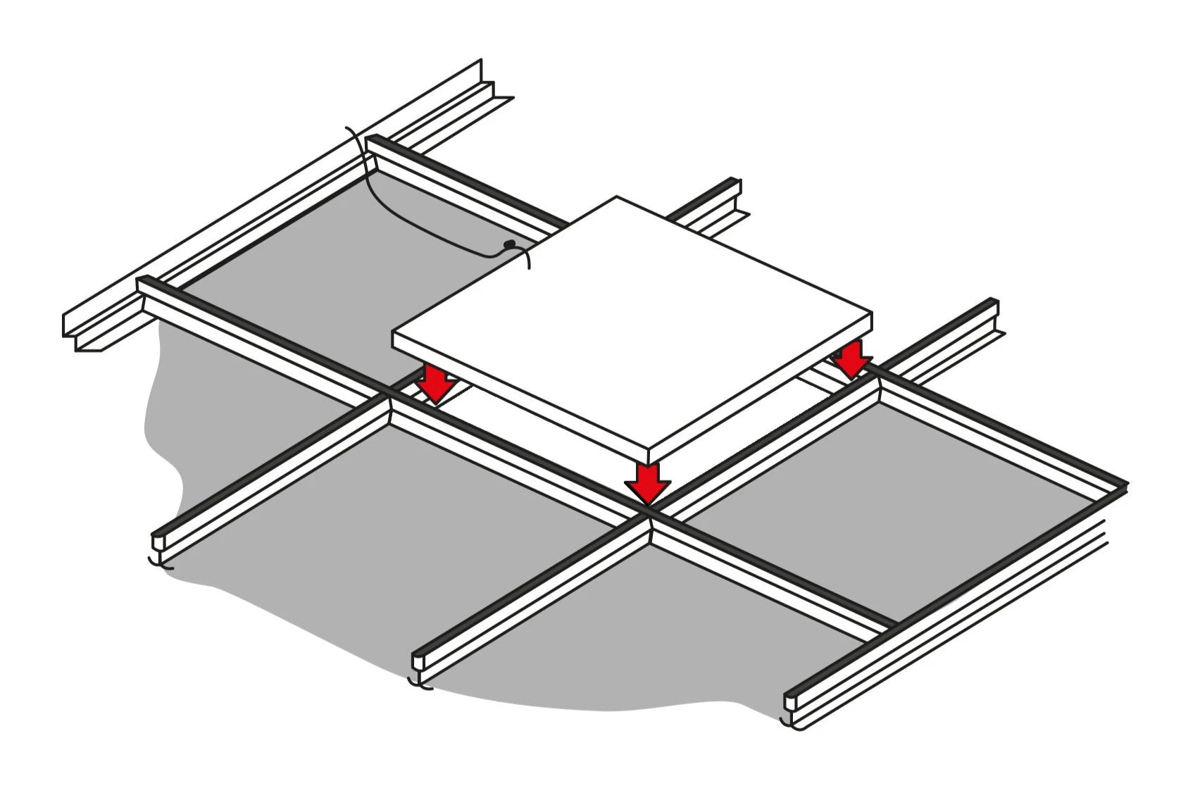 Armstrong ThermoGlass 700W Far Infrared Ceiling Panel – For 600x600mm Suspended Ceiling Grid
