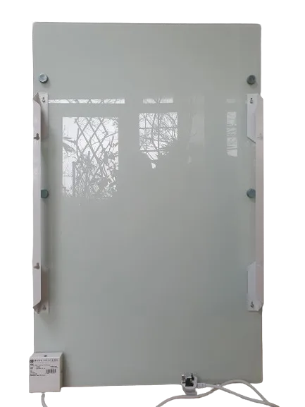 Bluebell Infrared Glass Towel Heater with Thermostat – Stylish 500W Bathroom Heater - Black