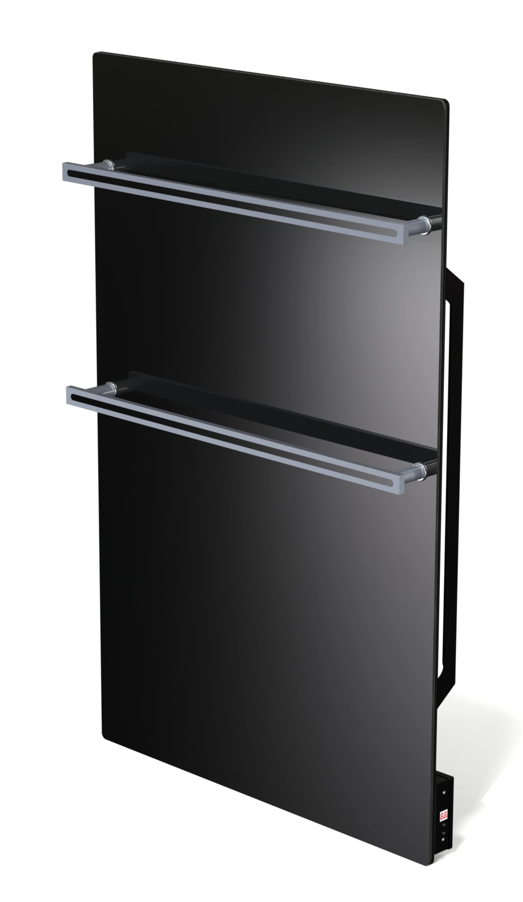 Bluebell Infrared Glass Towel Heater with Thermostat – Stylish 500W Bathroom Heater - Black