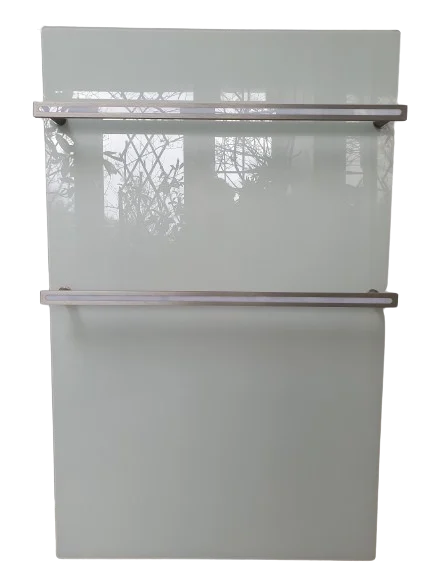 Bluebell Infrared Glass Towel Heater with Thermostat – Stylish 500W Bathroom Heater - Grey