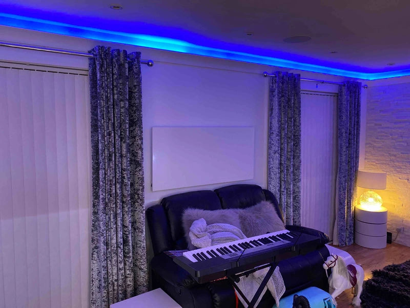 Orchid Far Infrared Metal Heater with Built-In Digital Thermostat – Stylish & Energy-Efficient Heating - Black (400W-1000W)