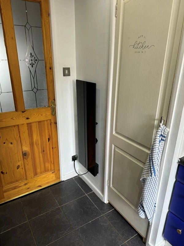 Lavender Smart Glass Far Infrared Heater – Sleek Wall Panel with WiFi Thermostat or Manual Control - White (400W & 800W)