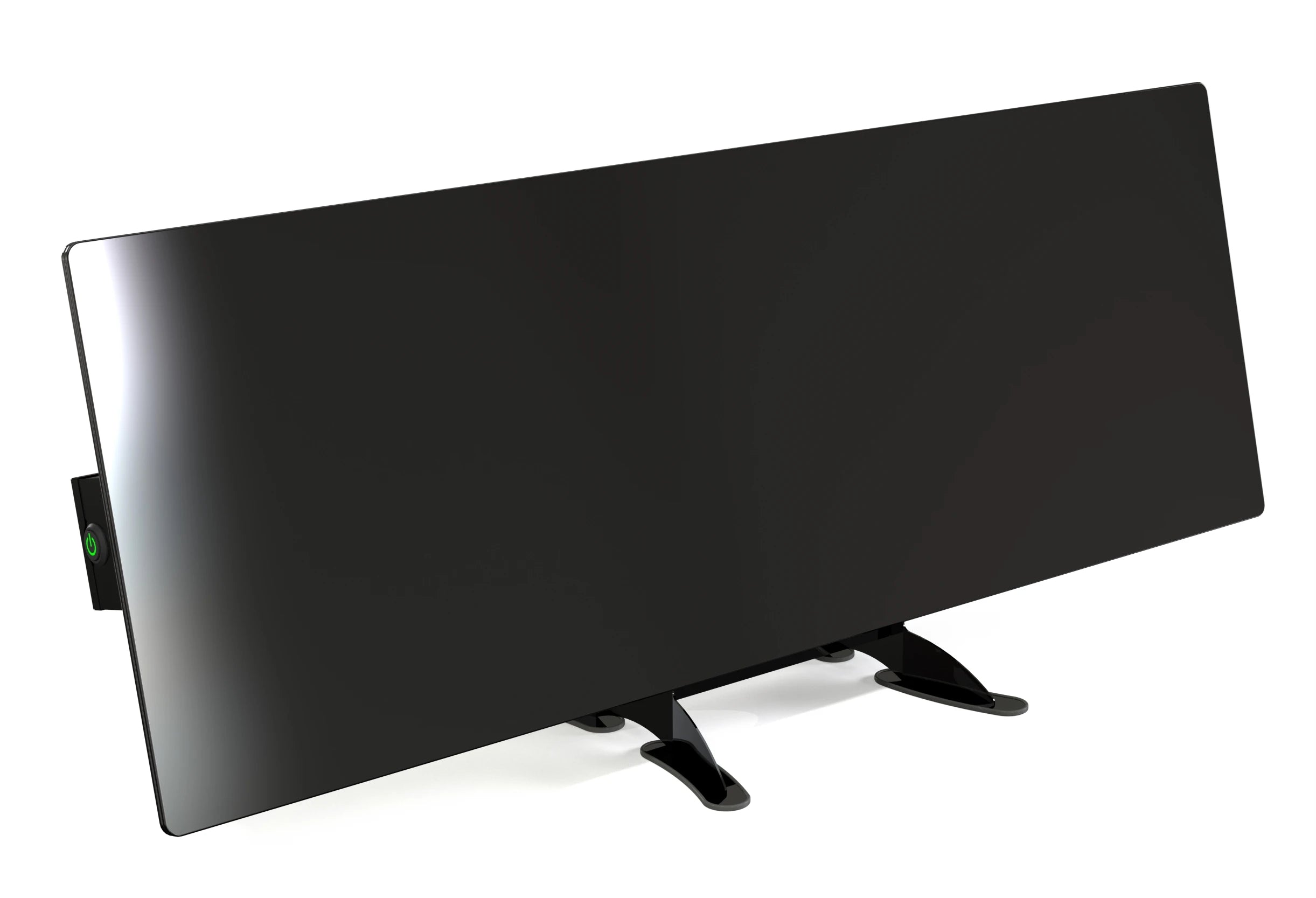 Lavender Smart Glass Far Infrared Heater – Sleek Wall Panel with WiFi Thermostat or Manual Control - Black (400W & 800W)