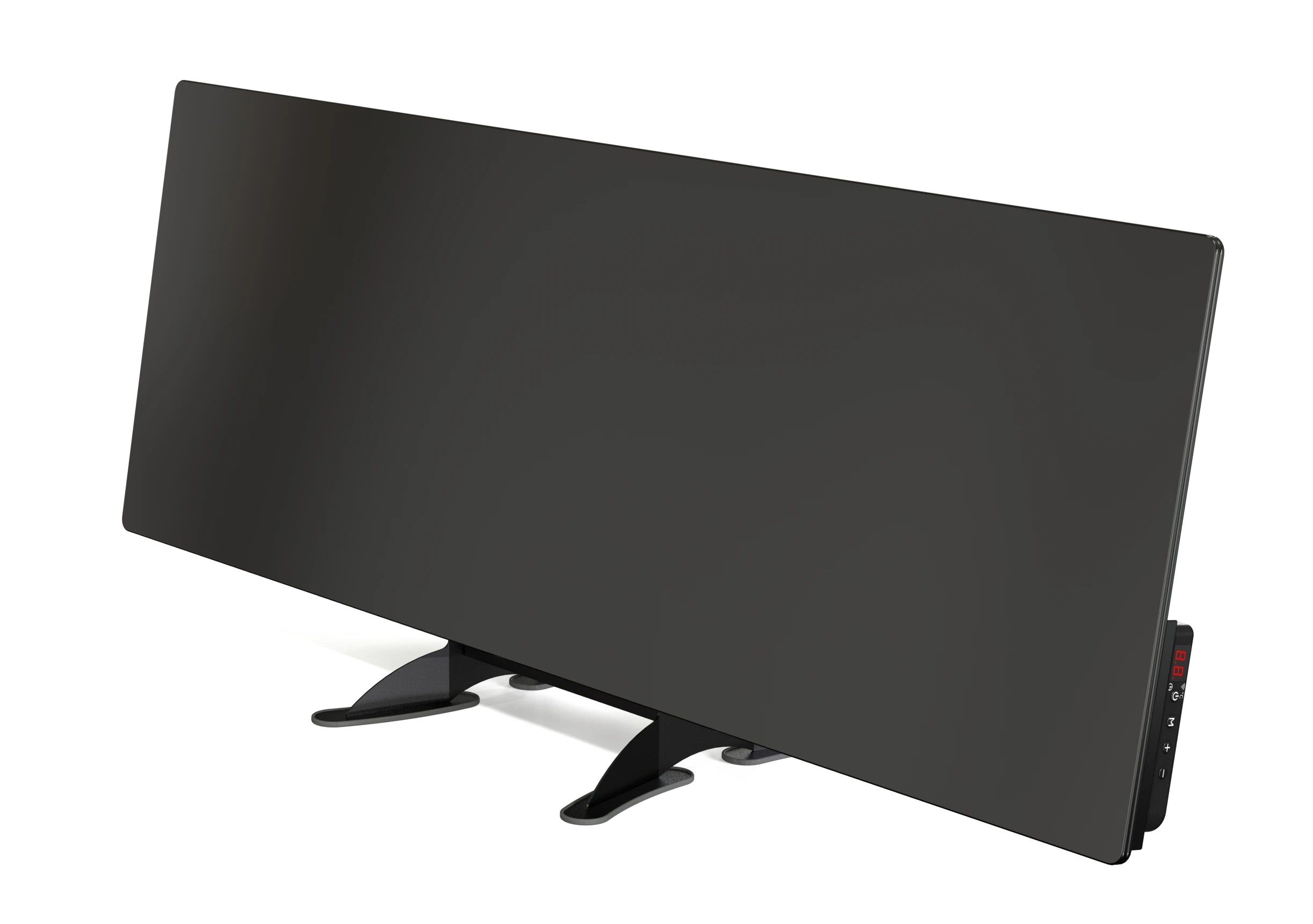 Lavender Smart Glass Far Infrared Heater – Sleek Wall Panel with WiFi Thermostat or Manual Control - Black (400W & 800W)