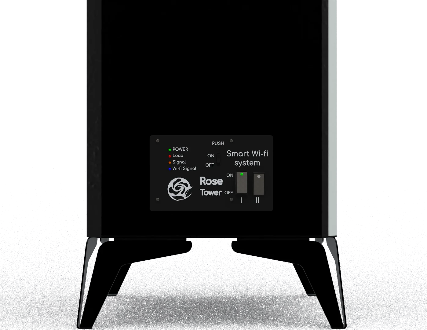 Rose-Tower Portable Infrared Thermal Wave Heater – Energy-Efficient Hybrid Heating with Smart WiFi Control - Black (1000W & 1800W)