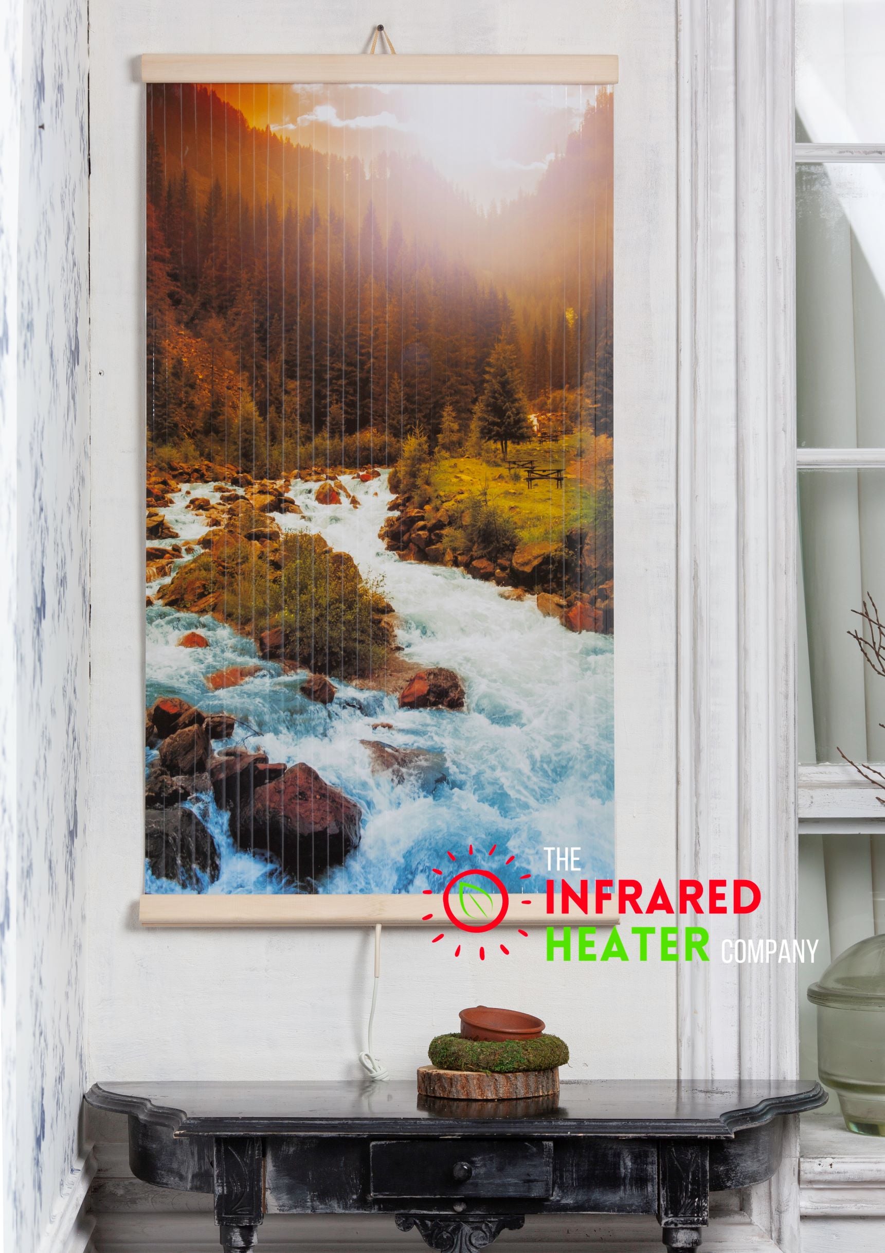 Infrared Wall mounted  Picture Heater. Far Infrared Heating Panel 420W "Mountain River"